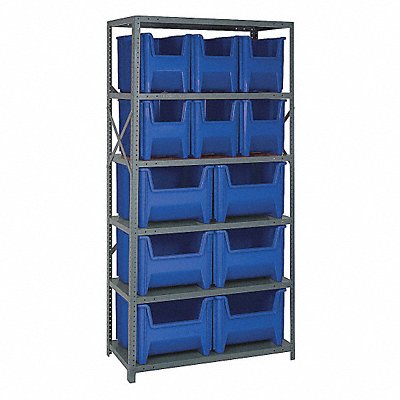 E1495 Bin Shlvng 18inx75inx36in Blue