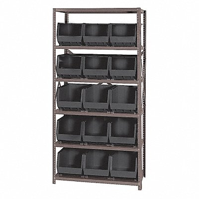 E1502 Bin Shlvng 18inx75inx36in Black