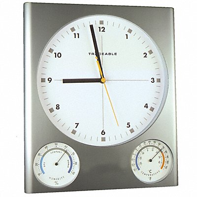 Clock Analog Hygrometer -34 to 116 F