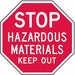Rflct Hzrdous Mtrl Stop Sign 12x12in