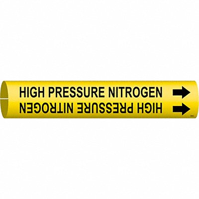 Pipe Marker High Pressure Nitrogen 2in H