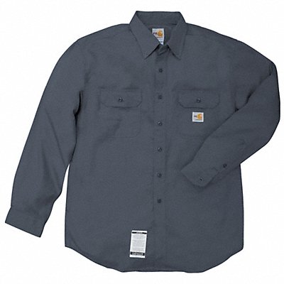 E6404 FR Long Sleeve Shirt Navy 4XLT Button