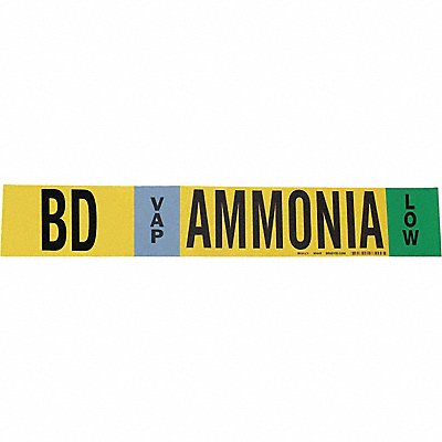 Pipe Marker Ammonia 4 in H 24 in W