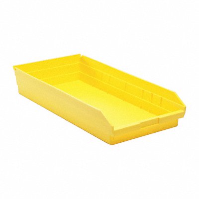 F0624 Shelf Bin Yellow Polypropylene 4 in