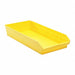 F0624 Shelf Bin Yellow Polypropylene 4 in