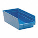 F0614 Shelf Bin Blue Polypropylene 4 in