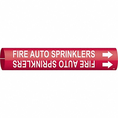 Pipe Mrkr Fire Auto Sprinklers 2 4/5in W