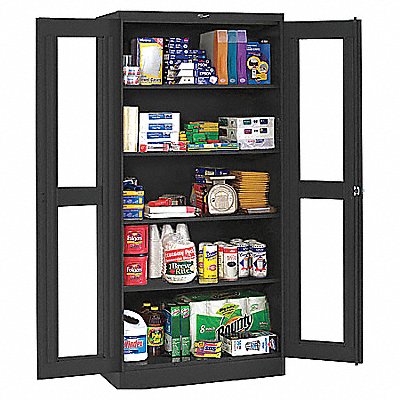 Storage Cabinet 78 x48 x24 Black 4Shlv