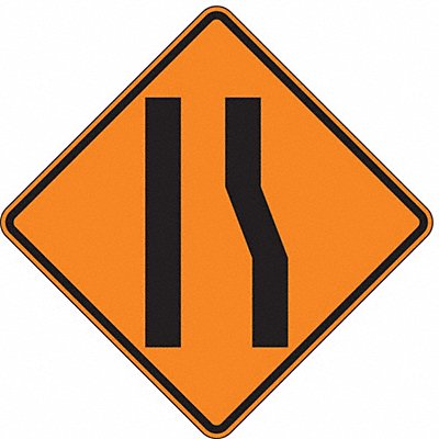 Right Lane Ends Traffic Sign 30 x 30 