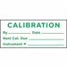 Calibration Label ENG Green/White PK350