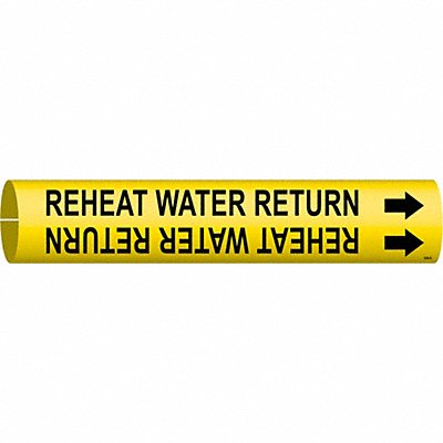 Pipe Marker Reheat Water Return 7/8in H