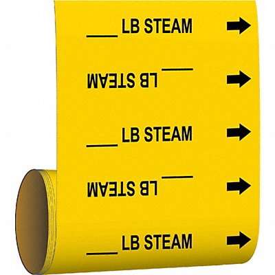 Pipe Marker _____ lb Steam 8in H 8in W