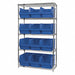 Bin Shlvng 18inx74inx42in Blue