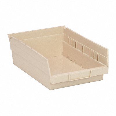 F0615 Shelf Bin Ivory Polypropylene 4 in