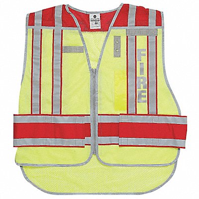 Safety Vest Hi Vis Green Fire M/XL