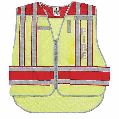 Safety Vest Hi Vis Green Fire 2XL