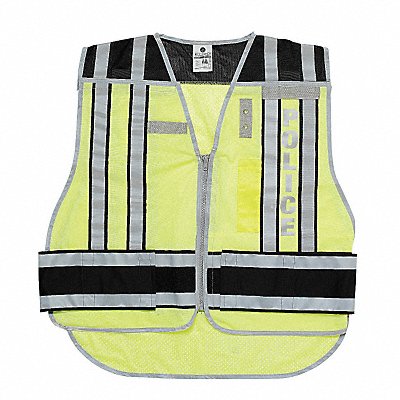 E7855 Safety Vest Hi Vis Green Police 2XL