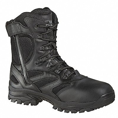 E7871 Work Boots 8-1/2W Front Lace/Side Zip PR