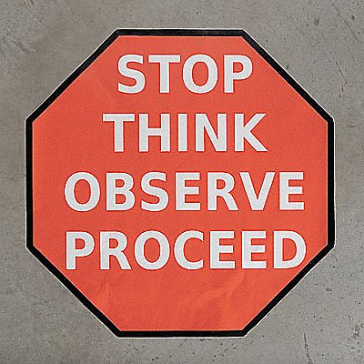 Safety Sign 14 inx10 in Glow Vinyl