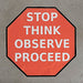 Safety Sign 14 inx10 in Glow Vinyl