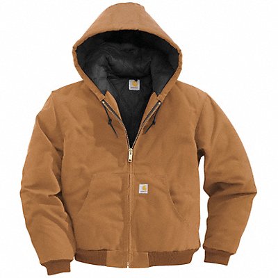 F2635 Hooded Jacket Insulated Brown S