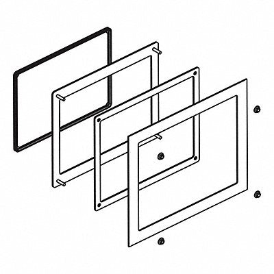 Panel Cut-Out Adaptor for Magelis GTU