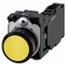 Push Button 22mm Yellow Plastic Bezel