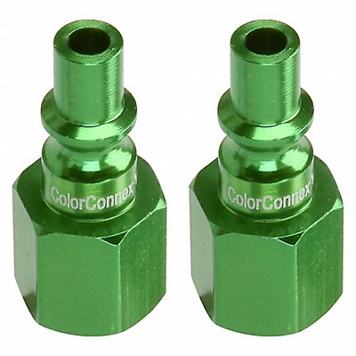 CCX Plg Type B 1/4in 1/4FNPT Green