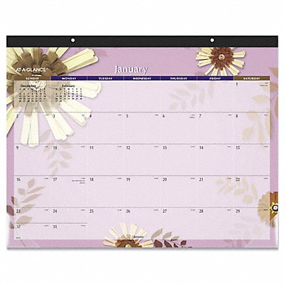 Desk Calendar Floral 22 X17 