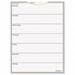Dry Erase Weekly Calendar 18 X24 White