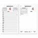 Desk Calendar Refill Daily 3-1/2x6 White