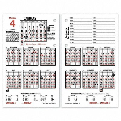 Day Counter Desk Calendar Refill