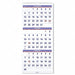 Wall Calendar 3 Month 12 x 27 In