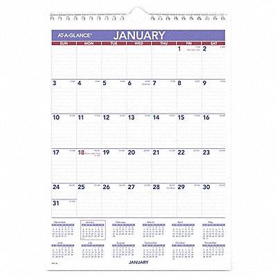 Wall Calendar Monthly 8 x 11 In