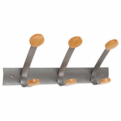 Coat Rack 3 Hook Wood/Steel