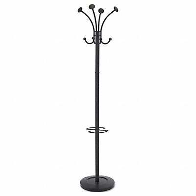 Coat Rack Black 8 Knob