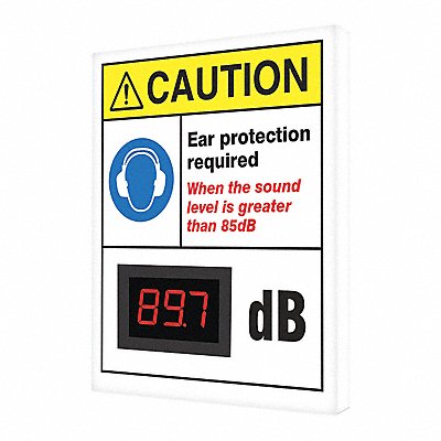 Sound Level Decibel Meter Sign 12x10in