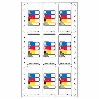 Hazcom Label 1-1/4 H 2-7/8 W PK500