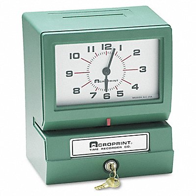 Automatic Print Time Clock Green