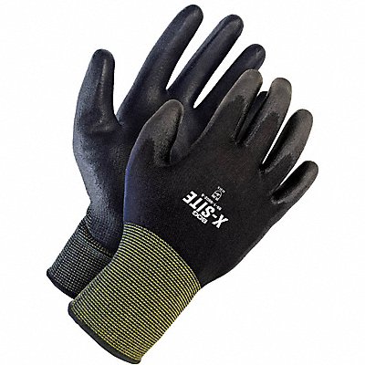 Coated Glove Tear-Resist Black Knit 5