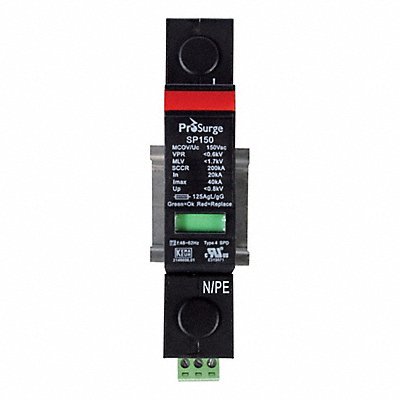 Surge Protection 1 Pole 2 Wires 120VAC