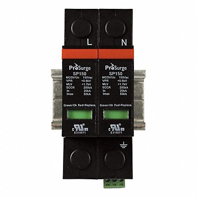 Surge Protection 2 Poles 3 Wires 120VAC