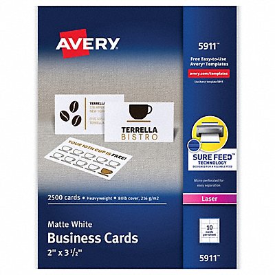 Laser Business Cards 2x3.5 PK2500