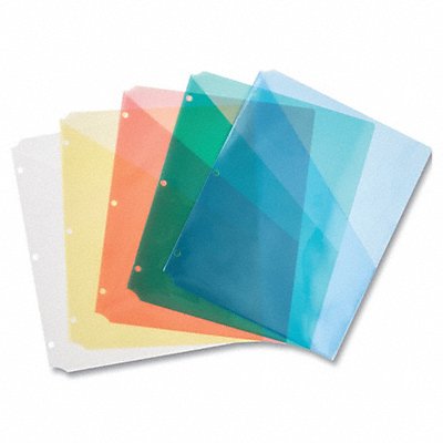 Binder Pockets Assorted PK5