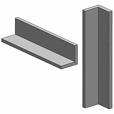 Carbon Steel Angle 12 in L 1 1/2 in W