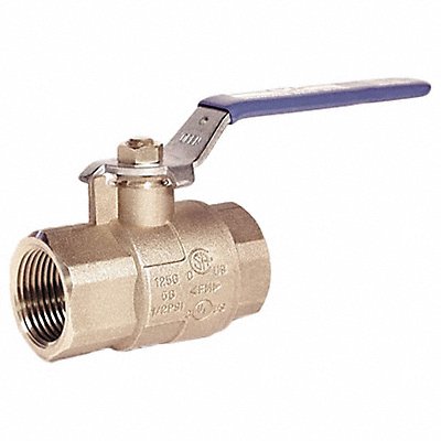 Brass Ball Valve Inline FNPT 1-1/4 in