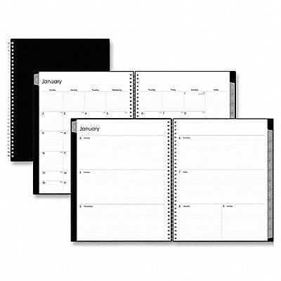 Planner 8-1/2 x 11 Black Weekly-Monthly