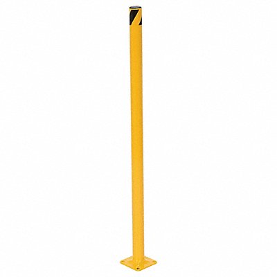 Steel Pipe Safety Bollard - Yellow