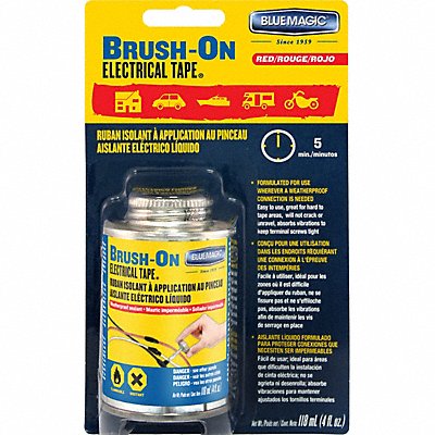 Brush On Electrical Tape Red 4 Oz