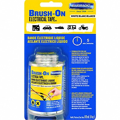 Brush On Electrical Tape White 4 Oz